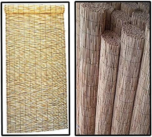 SASONS® Quality Garden Natural Peeled Reed Fence Screen Roll Panel Best for Outdoor Privacy, Fencing Screening Wooden Fence Walls Sun/Wind Protection [ 1 x 4 meter ]