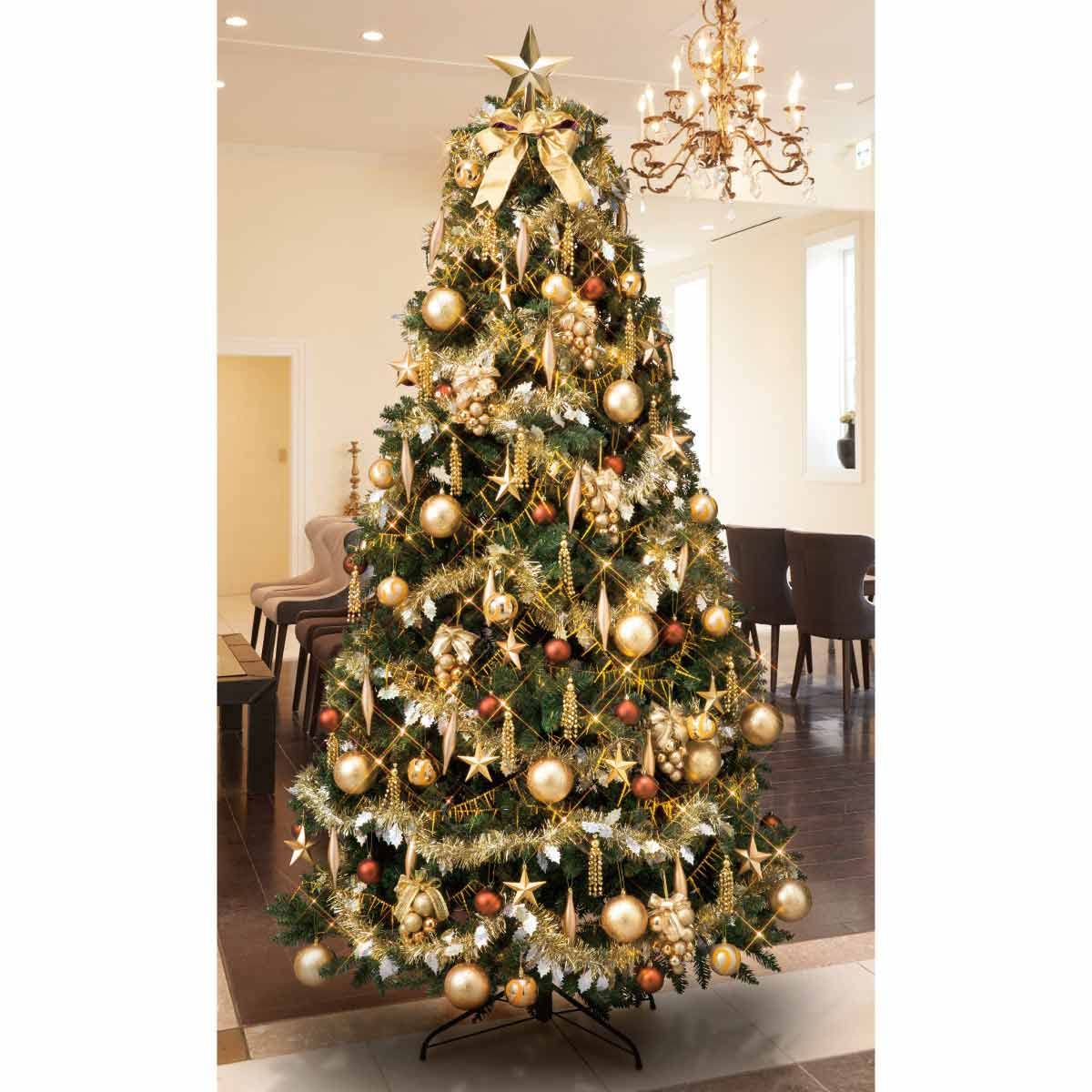 Amazon.co.jp: コンチネンタルクリスマスツリーセット ゴールド H150