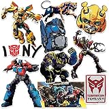 Transformers: Rise of The Beasts Vinyl Large Deluxe Stickers Variety Pack - Laptop, Water Bottle, Scrapbooking, Tablet, Skateboard, Indoor/Outdoor - Set of 9