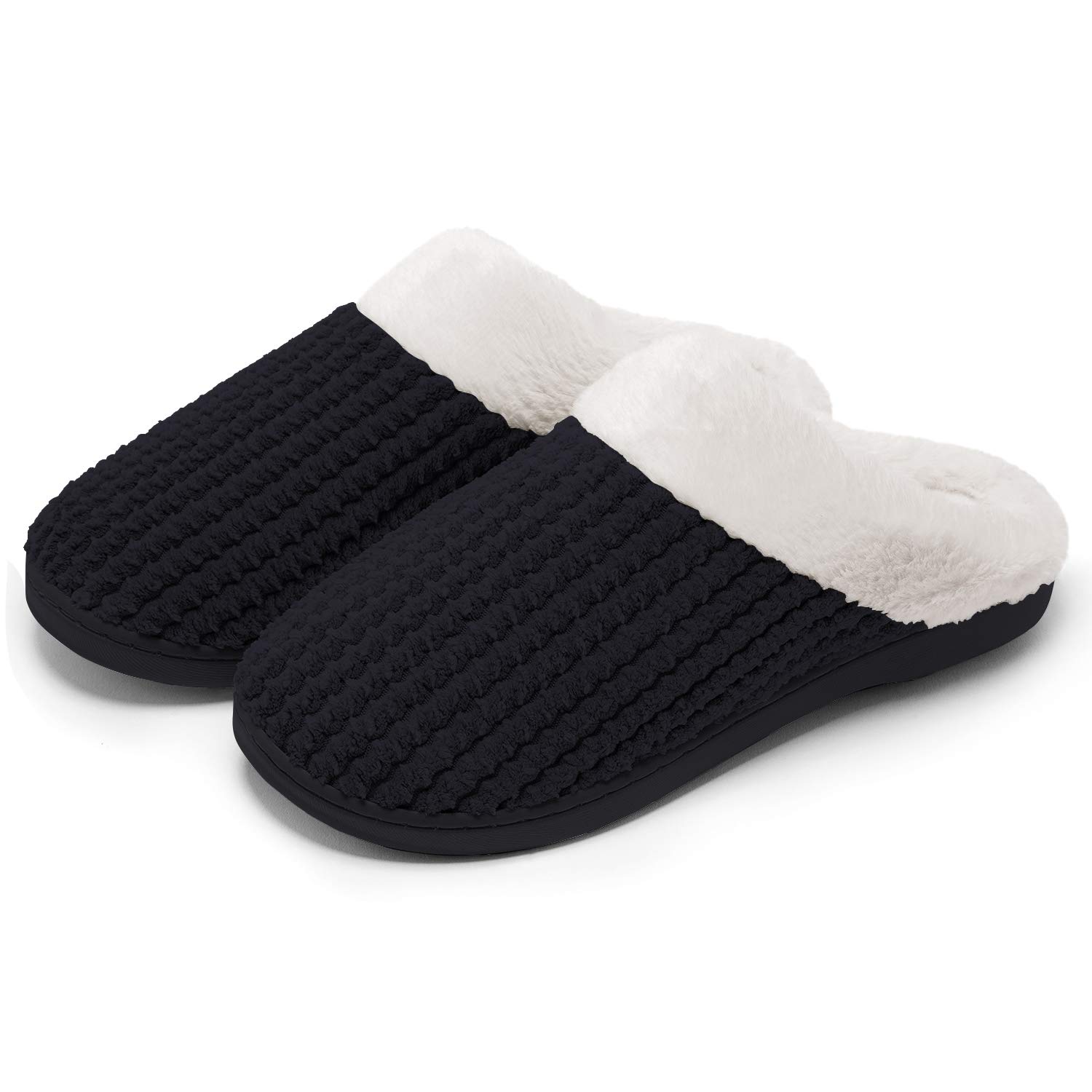 Kuako Inverno Pantofole Donna Peluche Ciabatte Caldo Comode Scarpe da Casa Antiscivolo Memoria Schiuma Pantofole Interno Esterno