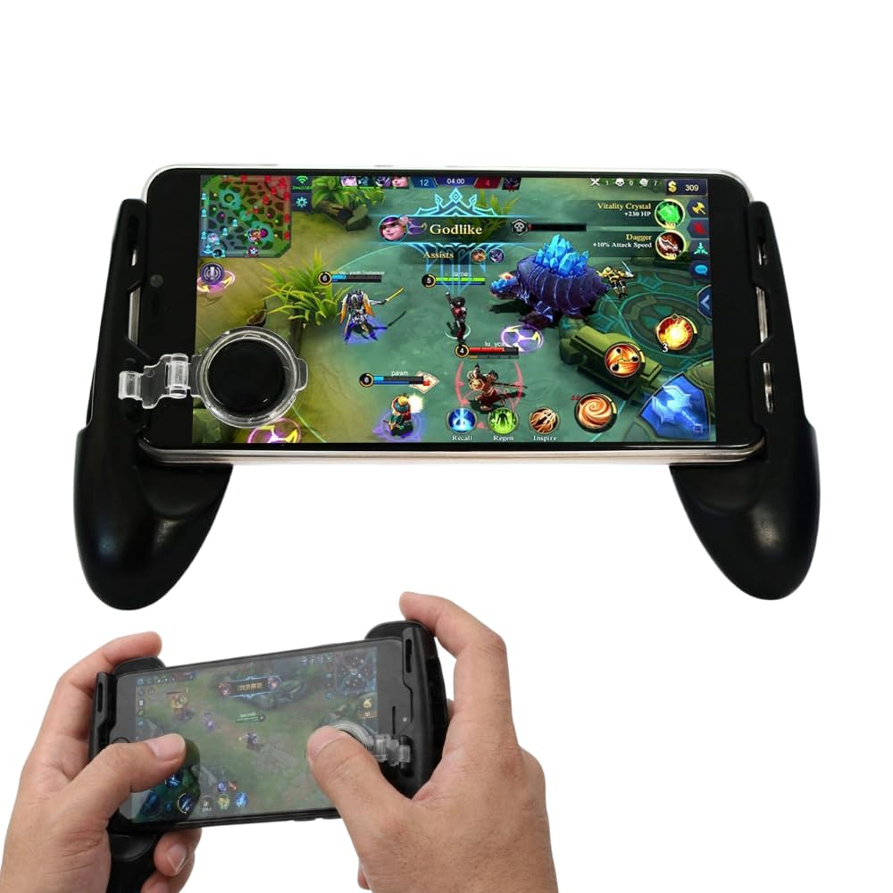 Drumstone (𝐒𝐩𝐞𝐜𝐢𝐚𝐥 𝟏𝟓 𝐘𝐞𝐚𝐫𝐬 𝐖𝐚𝐫𝐫𝐚𝐧𝐭𝐲) JL-01 Mobile Gamepad Controller with Rotating Joystick, Phone Holder, Ergonomic Grip, Compatible with Android iOS Smartphones, Portable Game Accessory-picture-33