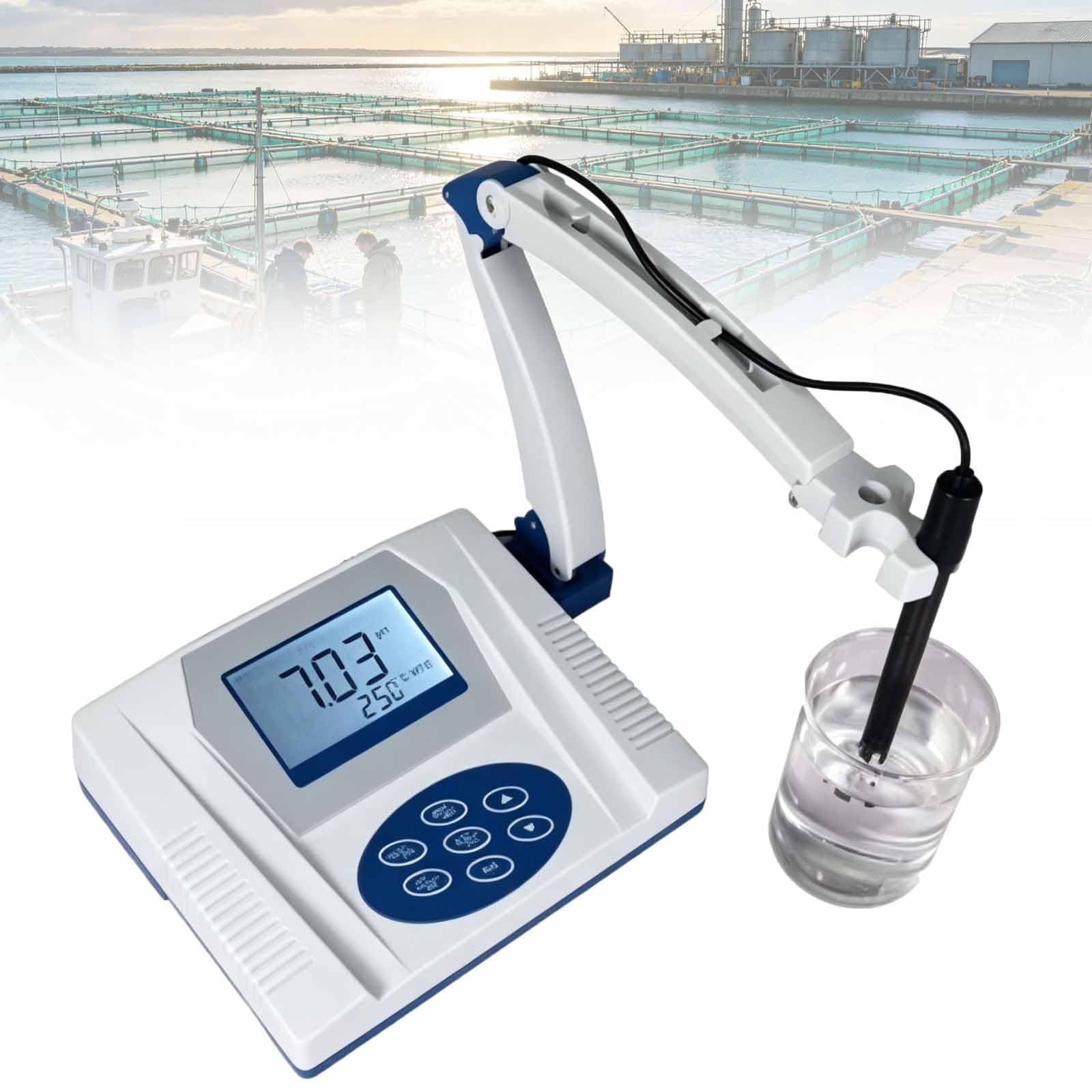 ERICAT Digital Lab Benchtop PH Meter, High Accuracy Digital Lab PH Meter, pH Range: 0-14.00 pH & Resolution: 0.1/0.01 pH, Medium Pressure: ±1999 mv & stability 0.01PH±1 character/3h, for Testing