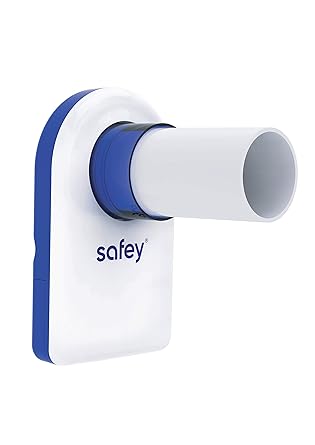 Safey SmartConnected - Pocket Spirometer FEV1, FVC, PEF, FEV1/FVC and many more On Your Smartphone US FDA Cleared with Free App & Reusable Mouthpiece Doctor's Most Recommended For Lung Health Check up