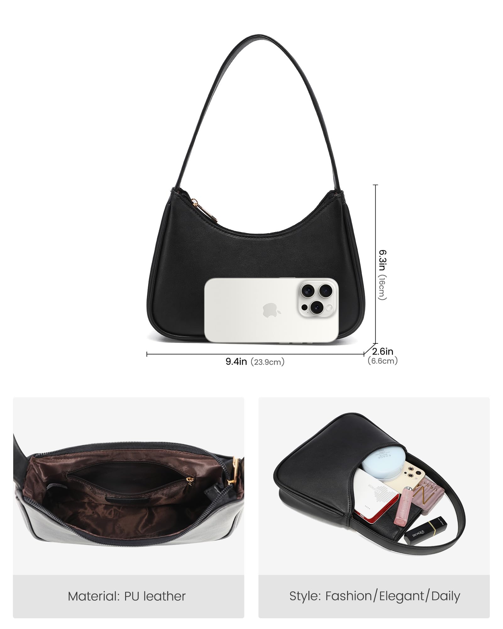 LOVEVOOK sac À Main, Borsa a Mano Donna, 3pcs Set