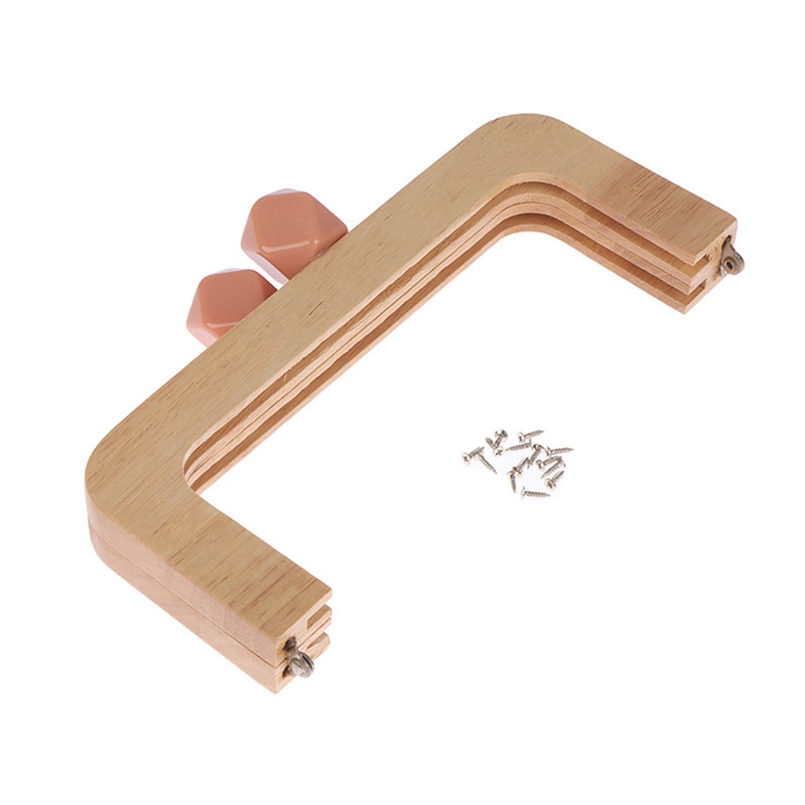 Chiusura a telaio in legno per borse fai da te, lunghezza 19,6 cm, chiusura quadrata per borse fai da te