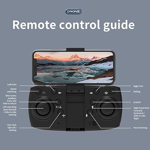 Miniatura 4 de Drone con doble cámara HD FPV 1080P HD Control remoto Juguetes Regalos para niños niñas con altitud de retención modo sin cabeza Ajuste de velocidad