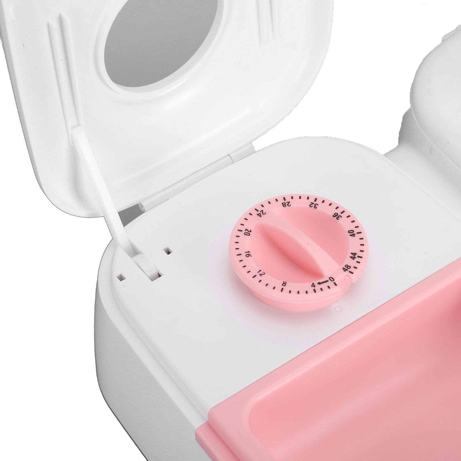 Double Meals Automatic Pet Feeder, Smart Timed, 350ml per Bowl, ABS Material, Ice Pack Space, Removable Design, Anti Slip Pads, for Cats Small Medium Dogs, (Pink) - image 2