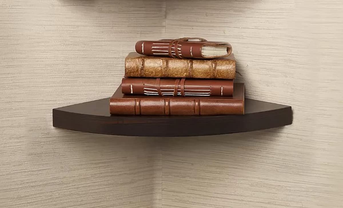 PREDELLA Wooden Corner/Wall Mount/Wall Shelf/Rack/Hanging/Decor/Gift Item/Set of 1 (Brown)-image-25