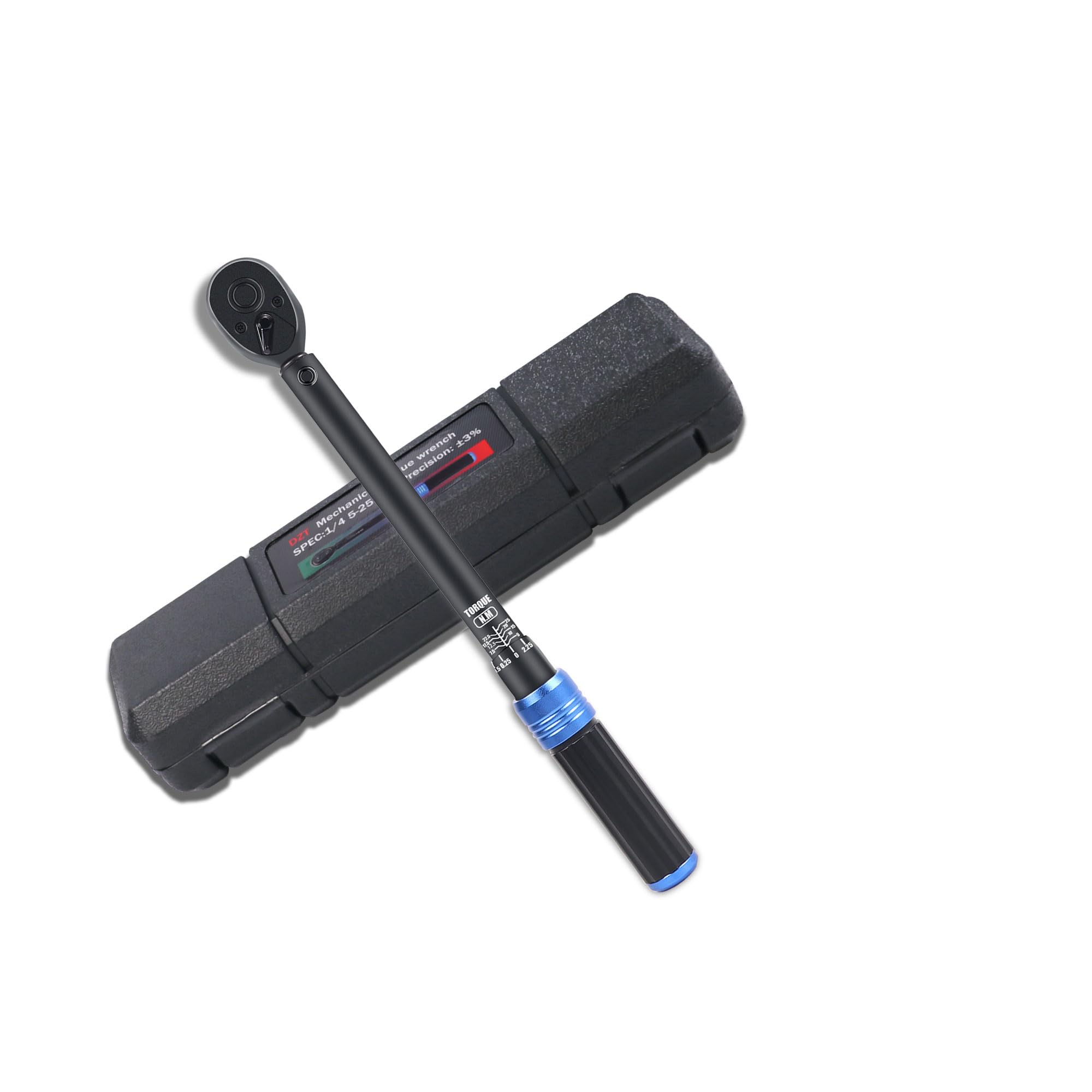 Chiave Dinamometrica HARDZTOOL 1/4, 5-25 Nm, Precisione ±3%, 72 Denti, Con Custodia E Scatto Acustico