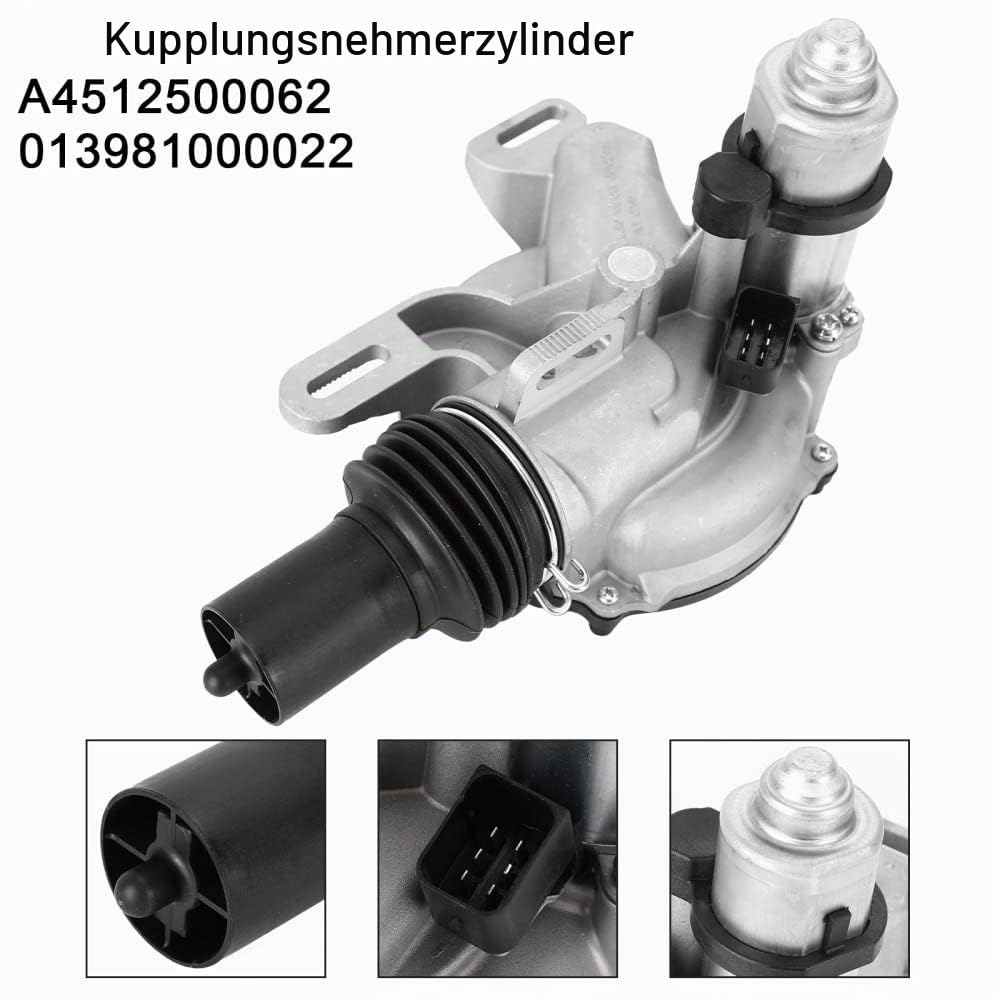 Kupplungs Nehmerzylinder Aktuator Kupplung Kompatibel für SMART Fortwo Coupe Cabrio 0.8 1.0 Turbo 0.8 CDi,Kupplungsniveaustellzylinderaktor 3981000066 4512500062 398100082