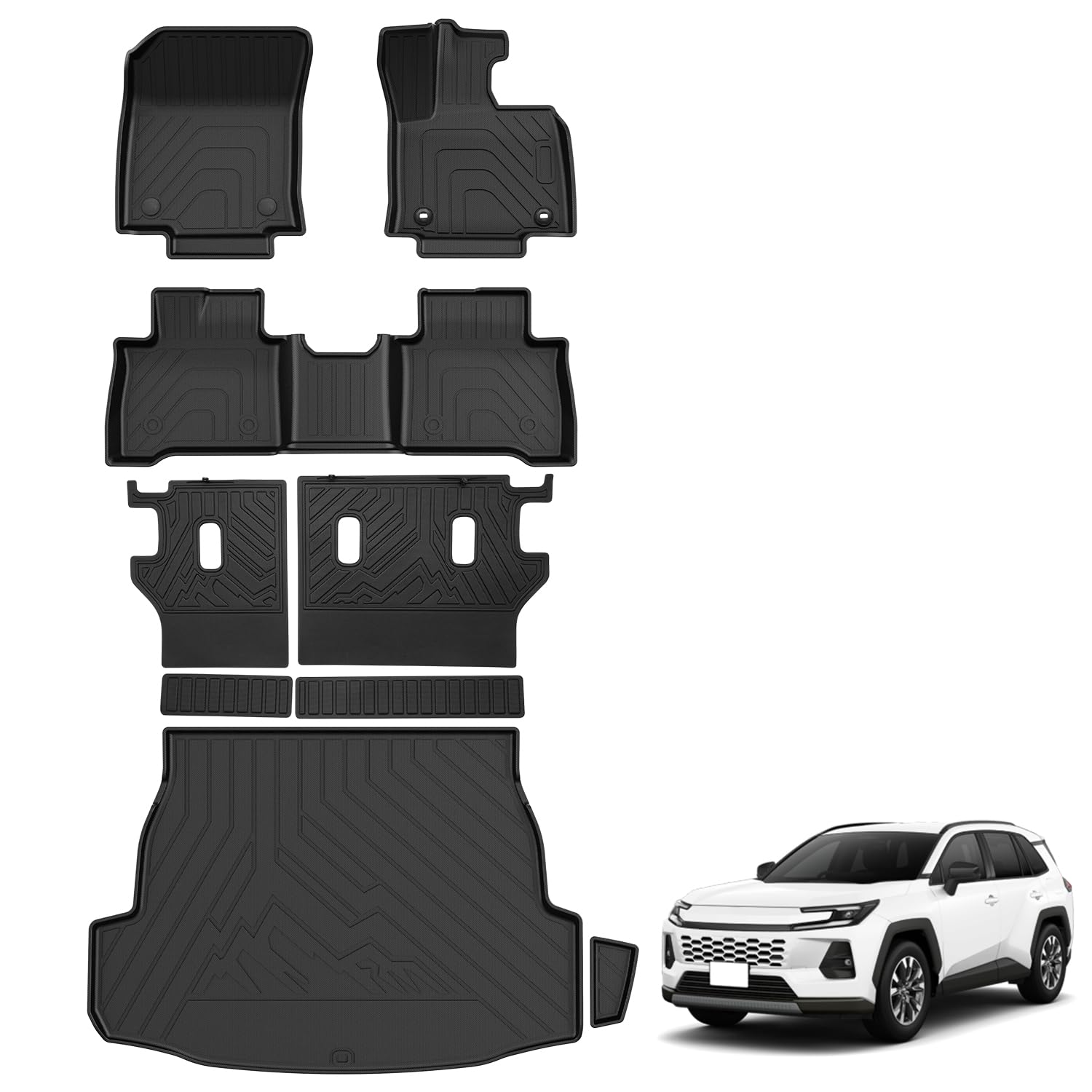 Amazon | Jiooy トヨタRAV4 60系 フロアマット+セカンドマット+ 