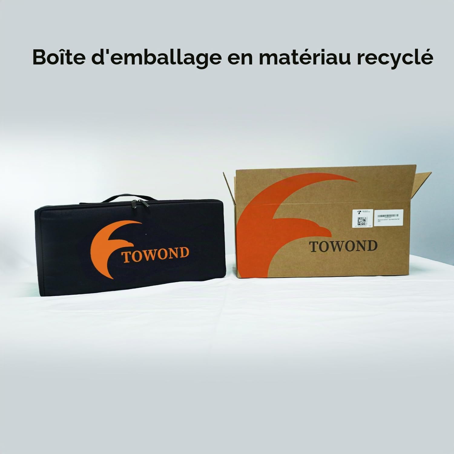 Towond Écran de Projection 120 Pouces Portatif 16:9 HD avec Support et Sac de Transport