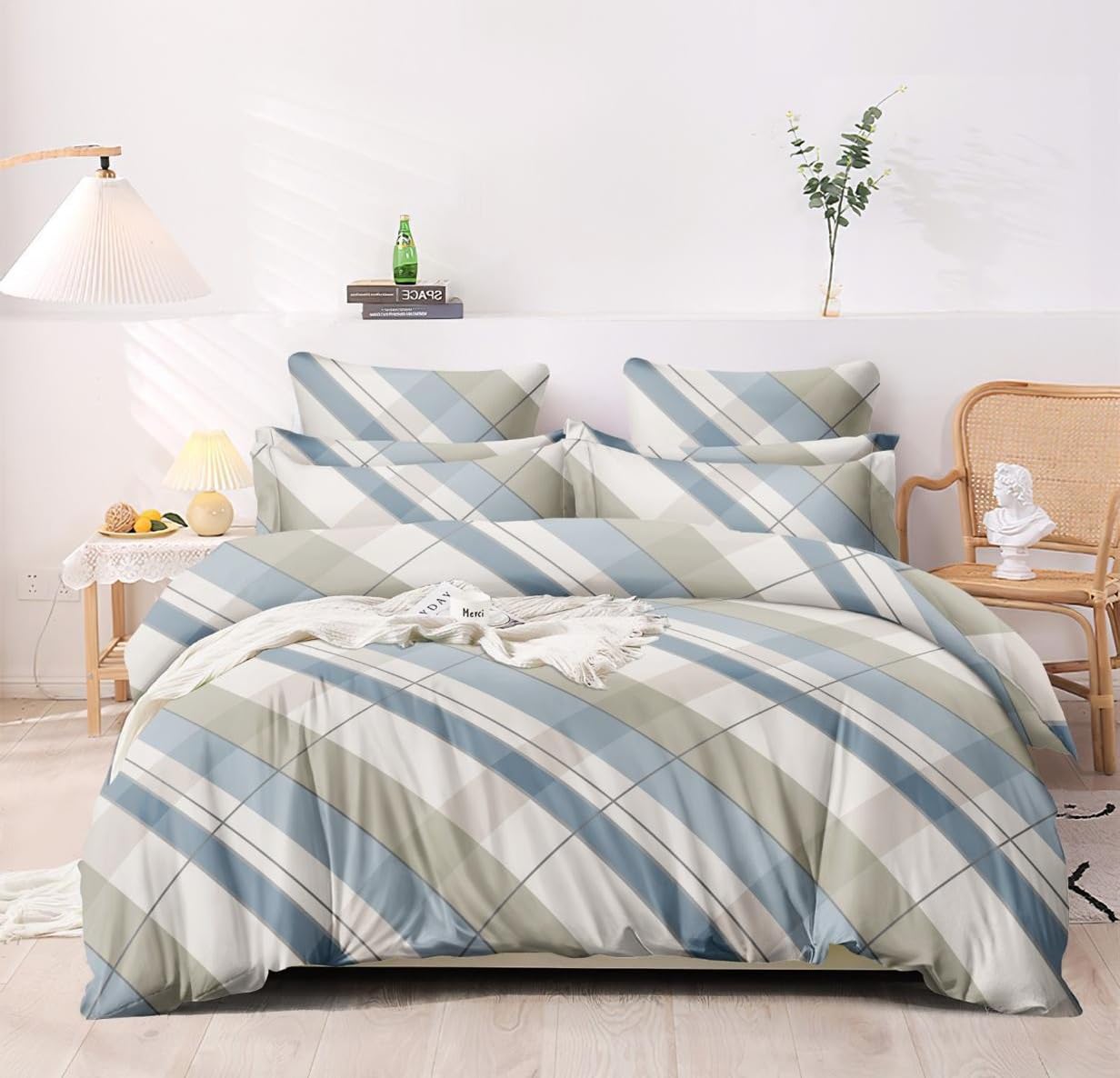 Rvans Creations Cotton Super King Size Bedsheet 275x275 | Bedsheets with Pillow Covers | 108x108 inch King Size Bed Sheets 9ft 9ft (Green Phol) (B0D7HTSQSK) Amazon Price History, Amazon Price Tracker