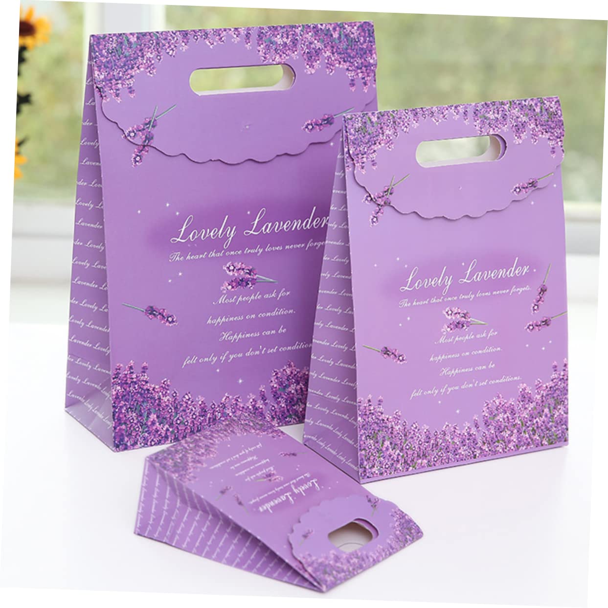 Lila Lavendel Papiertüte 10 Stück Geschenke Tasche für Feiern