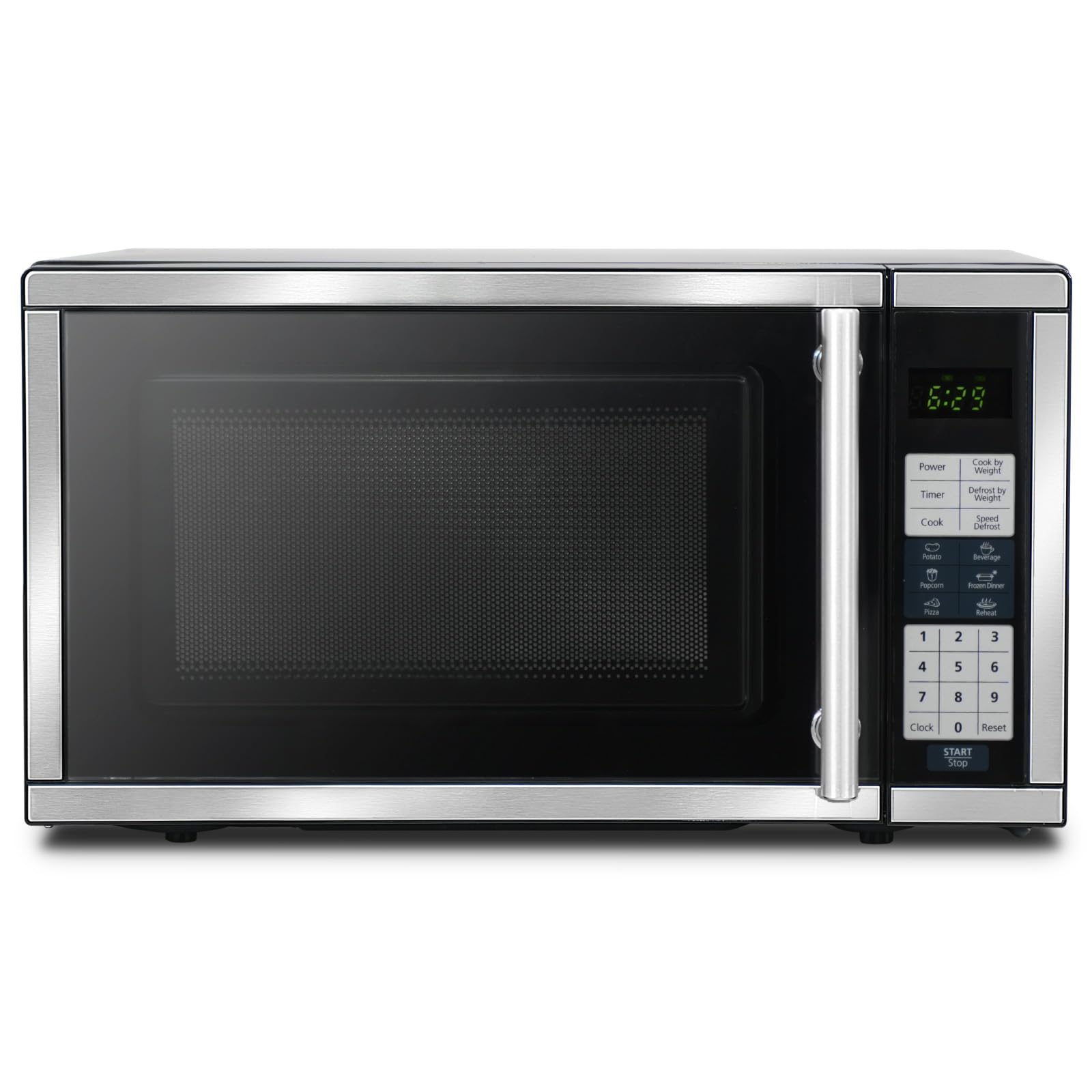 0 7 cu ft Countertop Microwave Ovens 700 Watts Small Microwave Oven With LED Lighting Turntable and Child