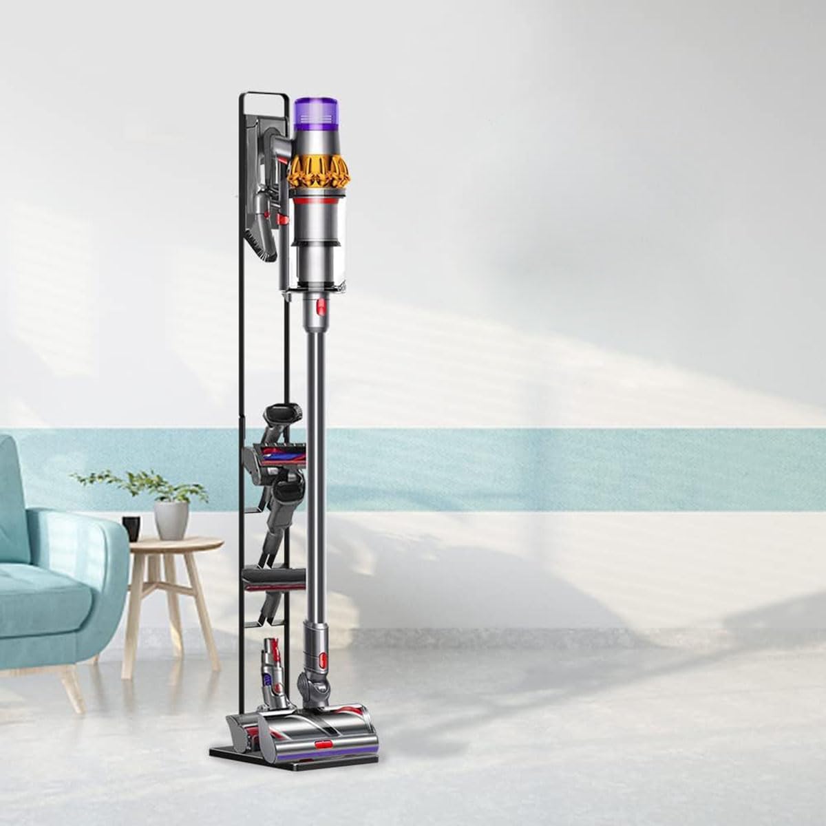 Foho Metal Soporte Organizador de Almacenamiento Compatible para Dyson V16 Gen5 V15s V15 V12 Slim V11 V10 V8 V7 V6 Aspirador