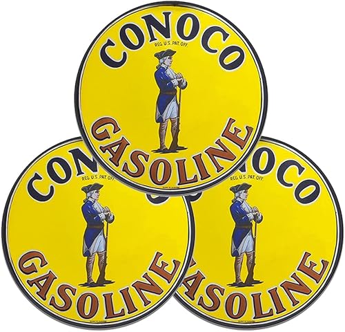 Miniatura 244 de Brotherhood Letrero de gas vintage de reproducción de letreros de metal vintage, letrero redondo de metal para garaje y hogar, 8 pulgadas de Nourse