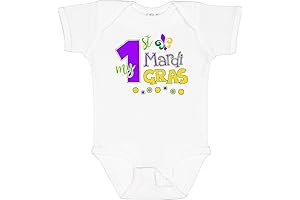 My First Mardi Gras Baby Bodysuit with Adorable Polka Dots