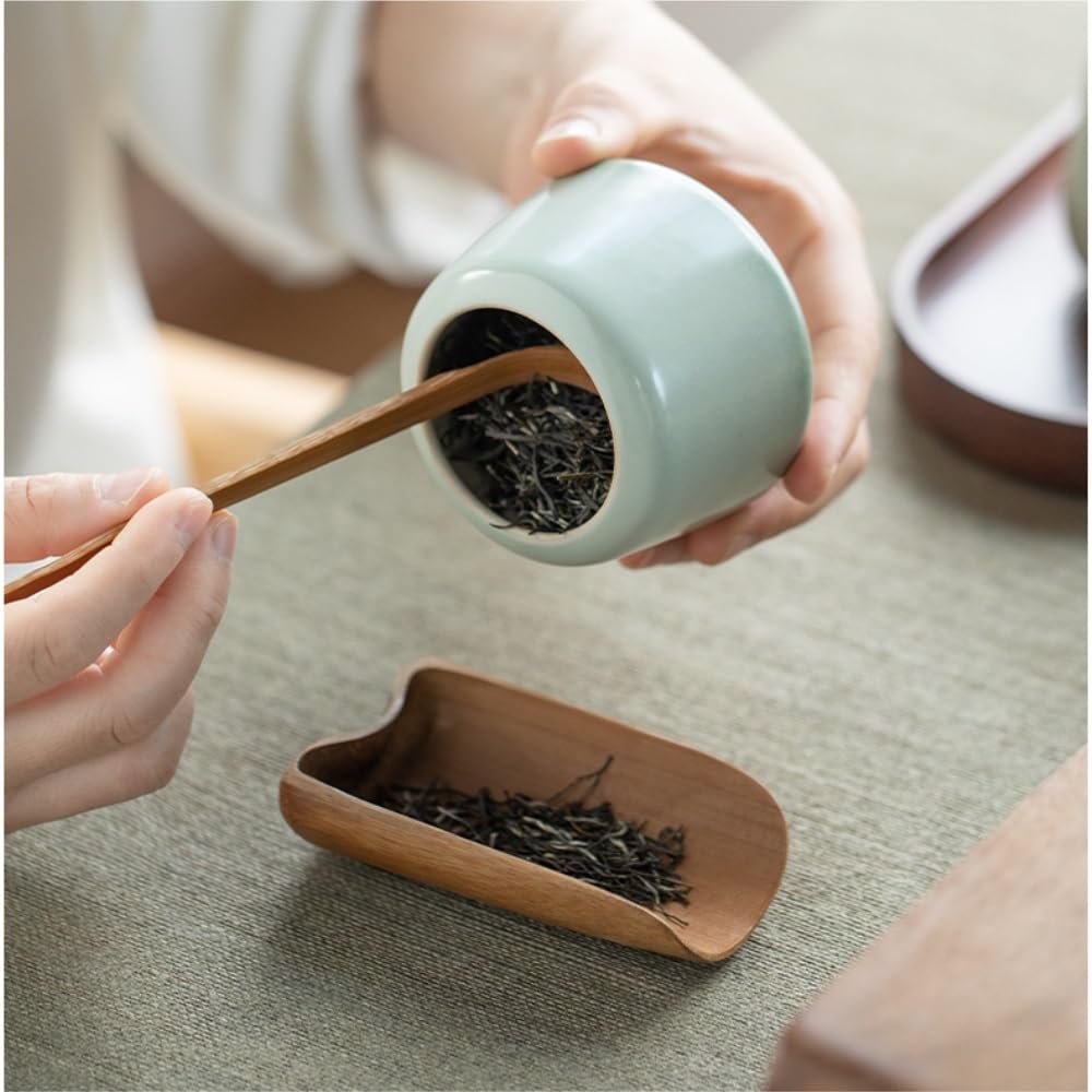 Tarro De Azúcar Tarro de cerámica for Almacenamiento té a Granel, Tarro Sellado pequeño portátil for el hogar, for Cocina, Frutos Secos, Grano café Bote De Té