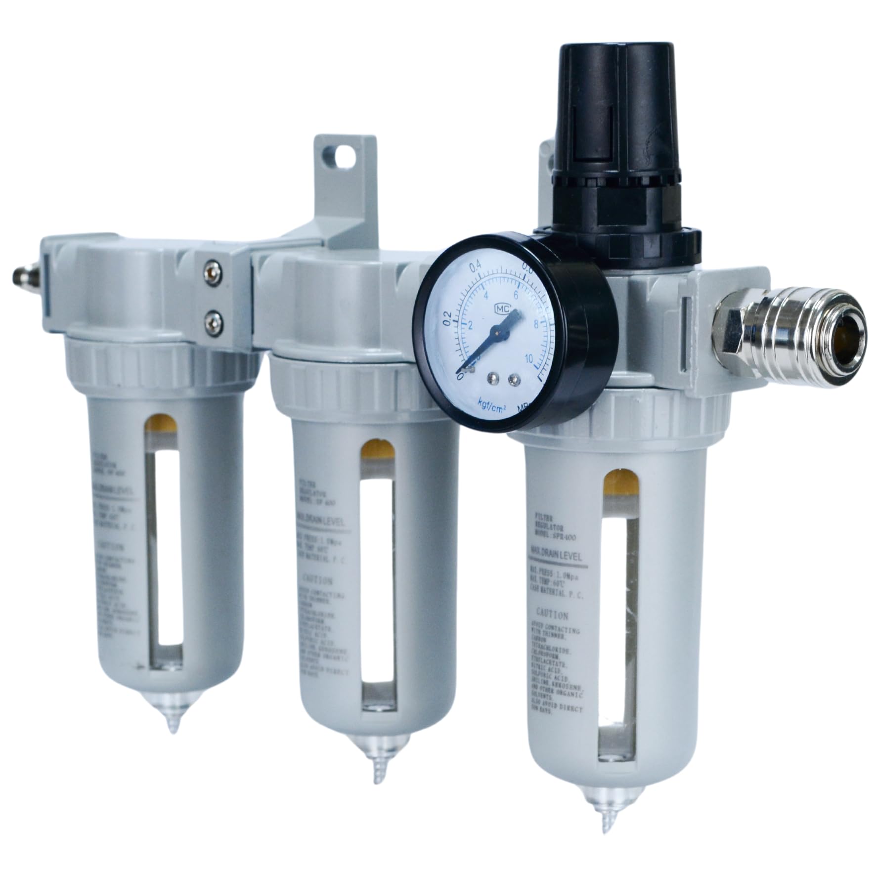 Black FILTR ODWADNIACZ ODOLEJACZ REDUKTOR SEPARATOR POWIETRZA KOMPRESOR 1/2 BLACK