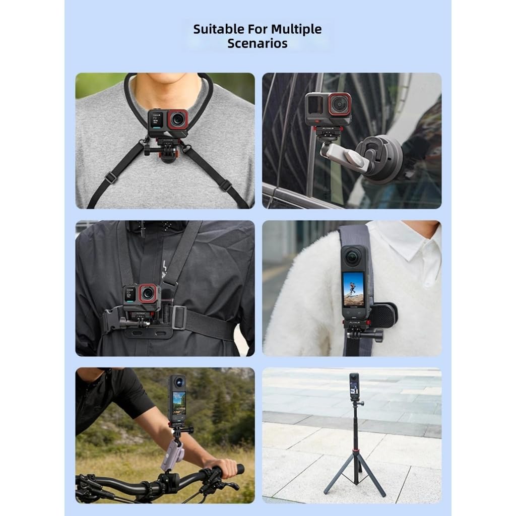 Supporto rotante per action camera per bici da viaggio e supporto per registrazione sportiva