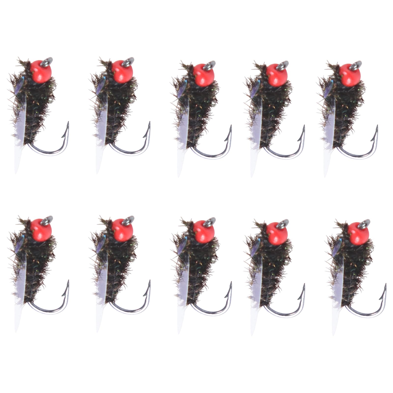 XuQiZZpp 10lots Artificial Fly Fishing Baits Soft Silicones Lures Fly Fishing Gear With Natural Movements Simulation