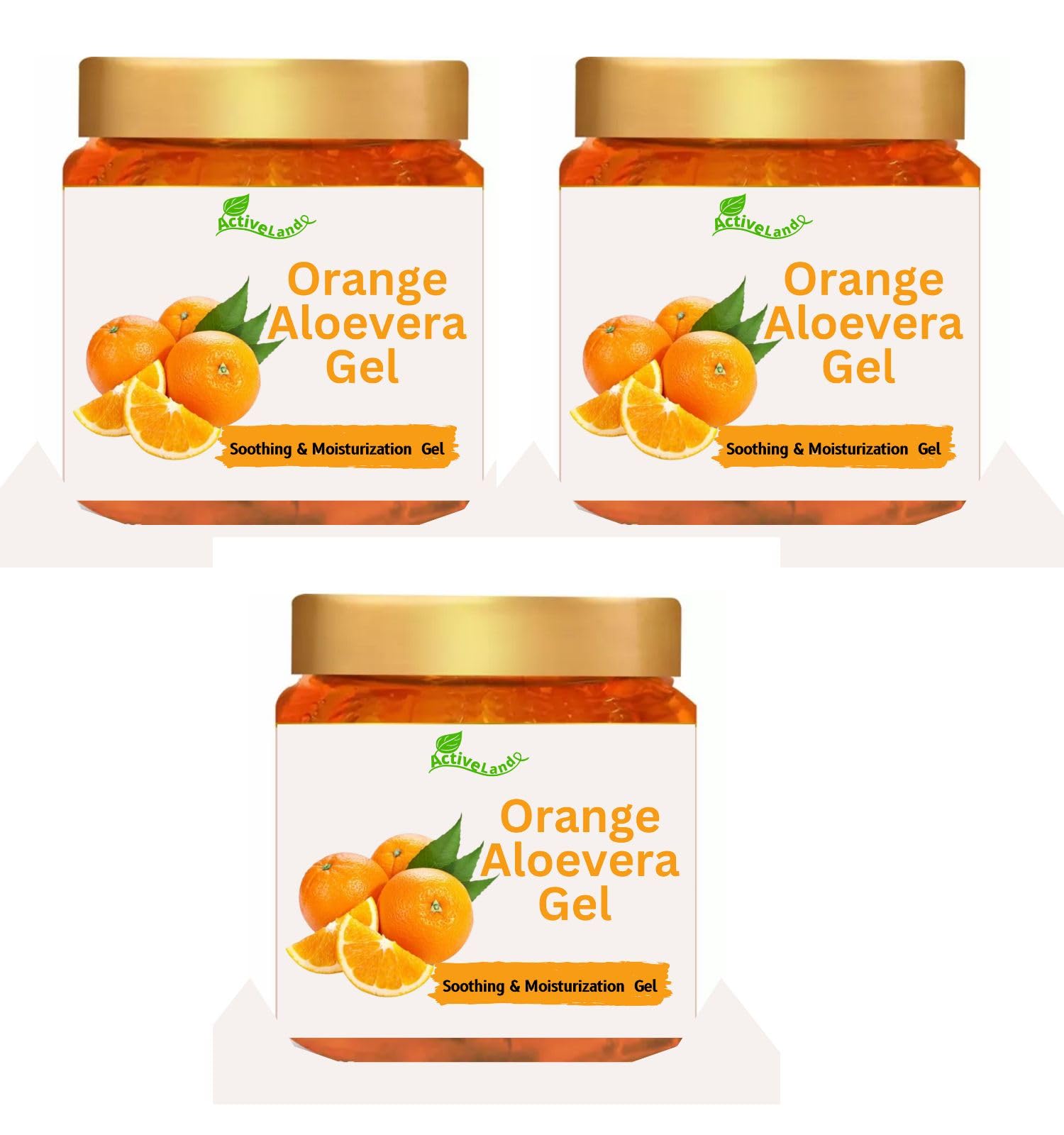 Organic Aloe Vera Gel, 300g, Orange, 3 Pack : Amazon.in: Beauty