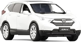 Simulation Alloy Die Cast Mini Car Model Toy Cars 1:32 for Honda CRV SUV Alloy Car Model Diecast Toy Vehicles Car Sound and Light Collection Childrens Toy Gift (Color : White)