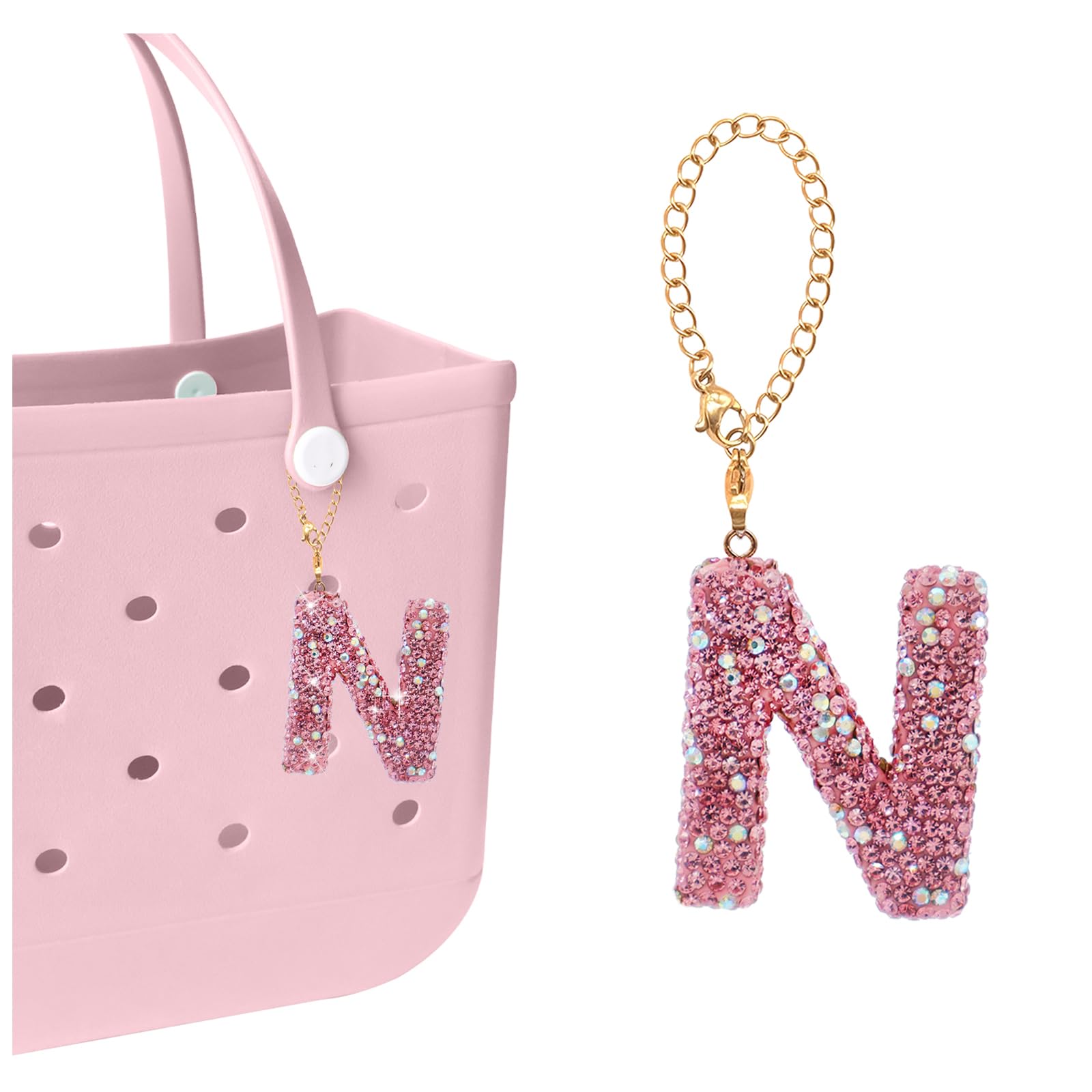 NZNDB Bag Charms for Bogg Bag Accessories, bogg bag accessories charm for Women Girls, personalized letters Decorative for Bitty Bogg Bag Handbags