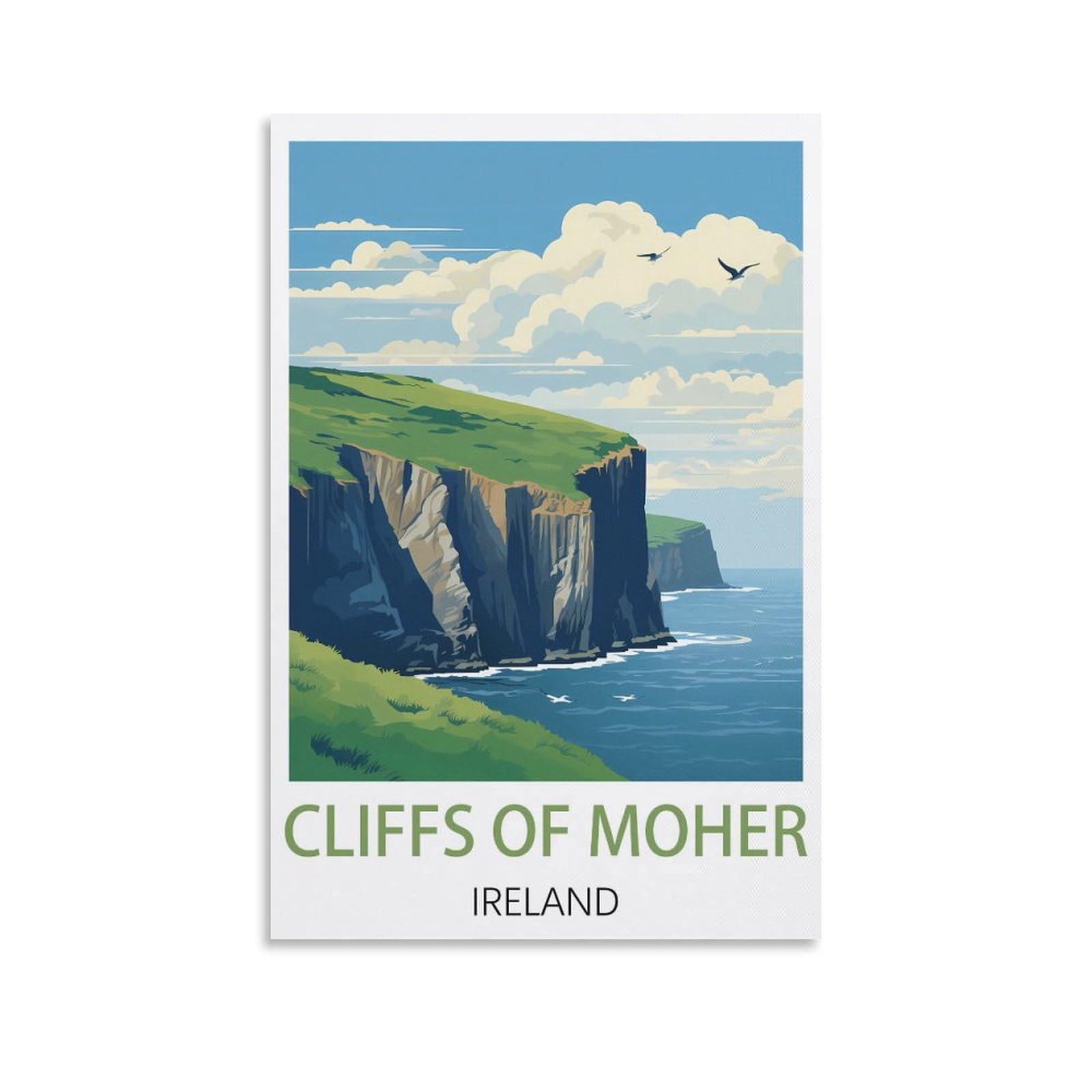 Vintage Metal Tin Sign Funny Wall Decor Kitchen Garage Dining Room Home Decor Hotel Decor Gift Cliffs of Moher Ireland Posters 30x30cm