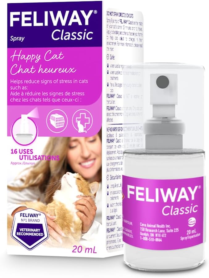 FELIWAY Spray 20 mL Reassures Cats During Car Travel, Veterinary