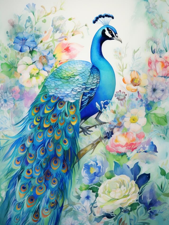 Kit Punto Croce Pavone - 11 Ct, Tela Stampata, Per Decorazione Casa - Foto 5