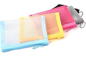Mini Zipper Mesh Bags, 4" x 5", Size S / A7 for Small Items