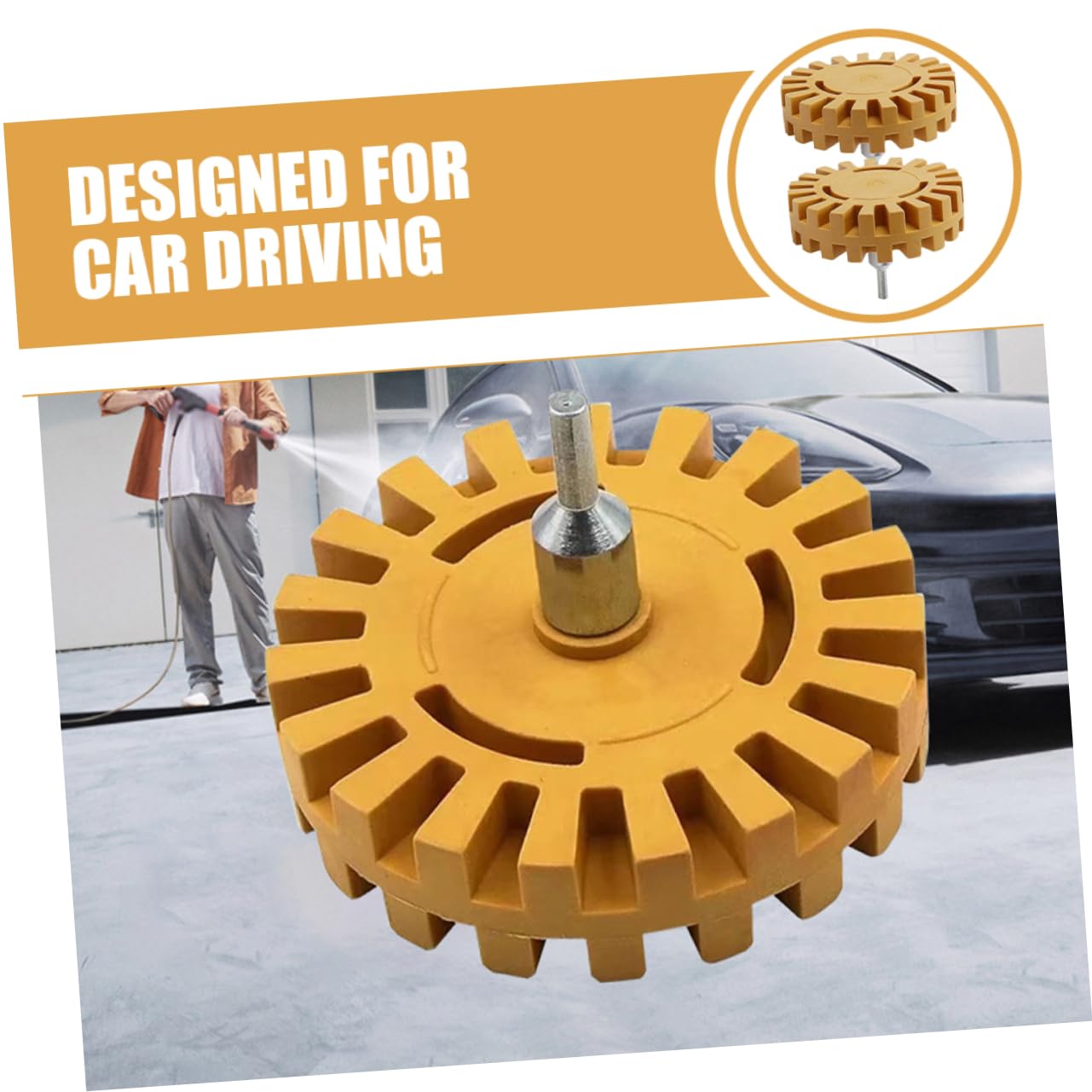 TOPBATHY 4 Set Rimuovere La Ruota Di Gomma Automobile Remover Di Decalcomanie Ruota Per La Rimozione Delle Decalcomanie Dispositivo Di Rimozione Del Nastro Gomma Da Cancellare 2 Pezzi*4