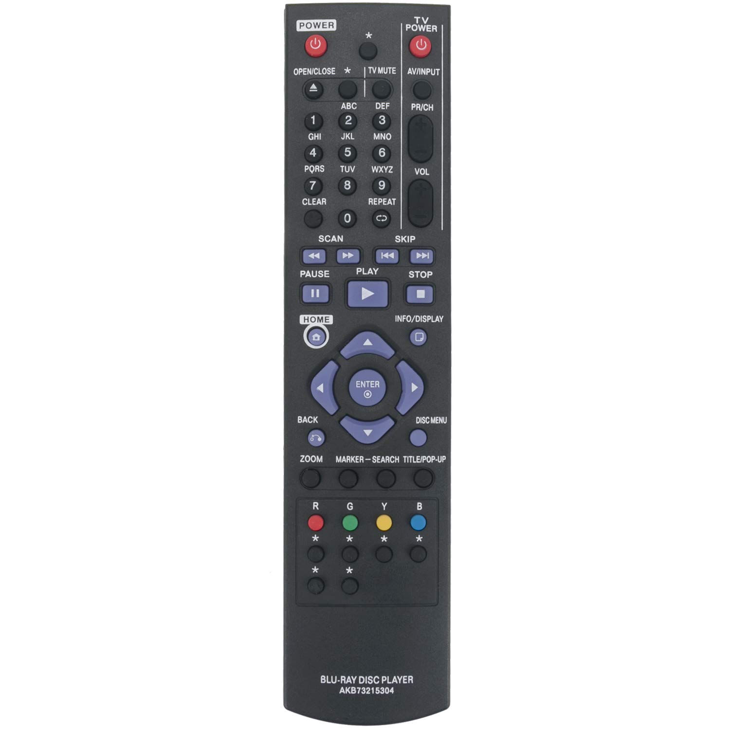 新しい交換リモートコントロールfor bd630?bd640?bd650?bp325?W LG Blu - ray Disc Player n5ksbvb Amazon.com: New Replacement Remote Control for LG BD630