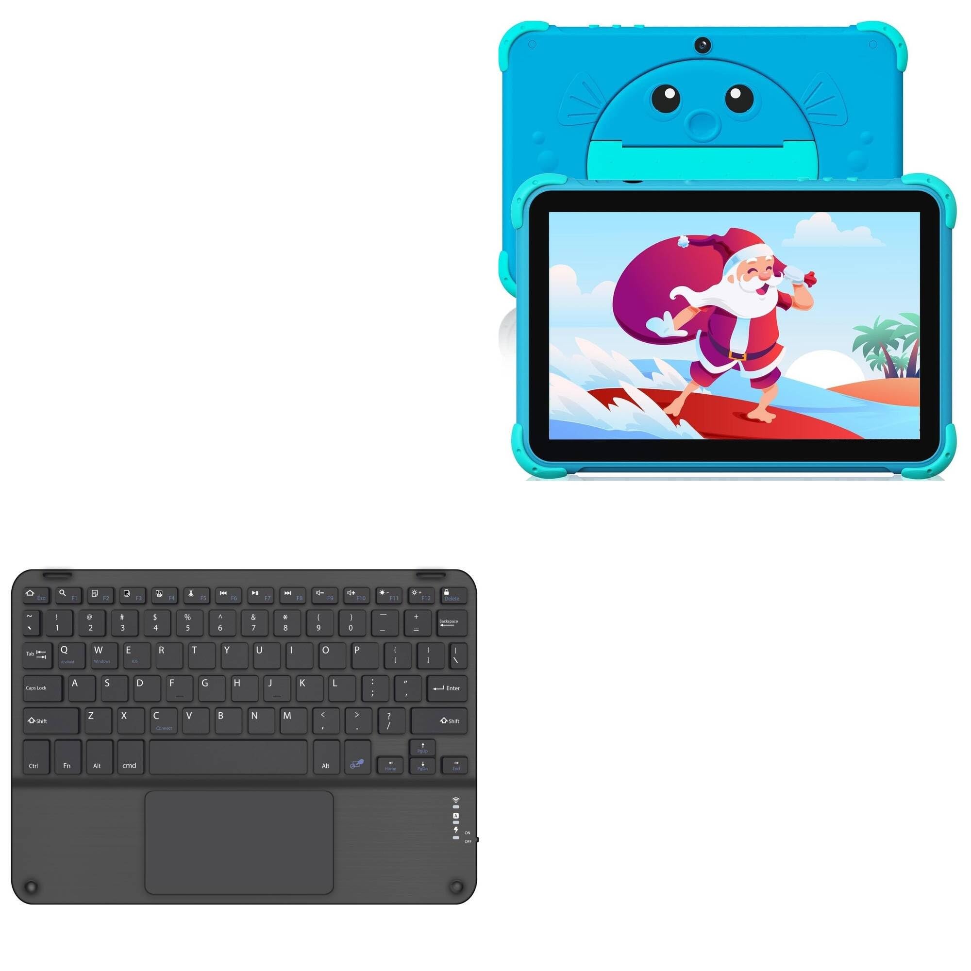 BoxWave Keyboard Compatible with YINOCHE Y101 Kids Tablet (10.1 in) - SlimKeys Bluetooth Keyboard with Trackpad, Portable Slim TouchPad - Jet Black