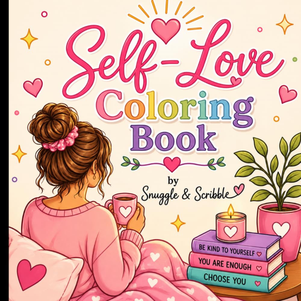 Self-Love Coloring Book: Inspirational Coloring Pages for Women Featuring Self-Care, Family, Confidence, Gratitude, and Joy