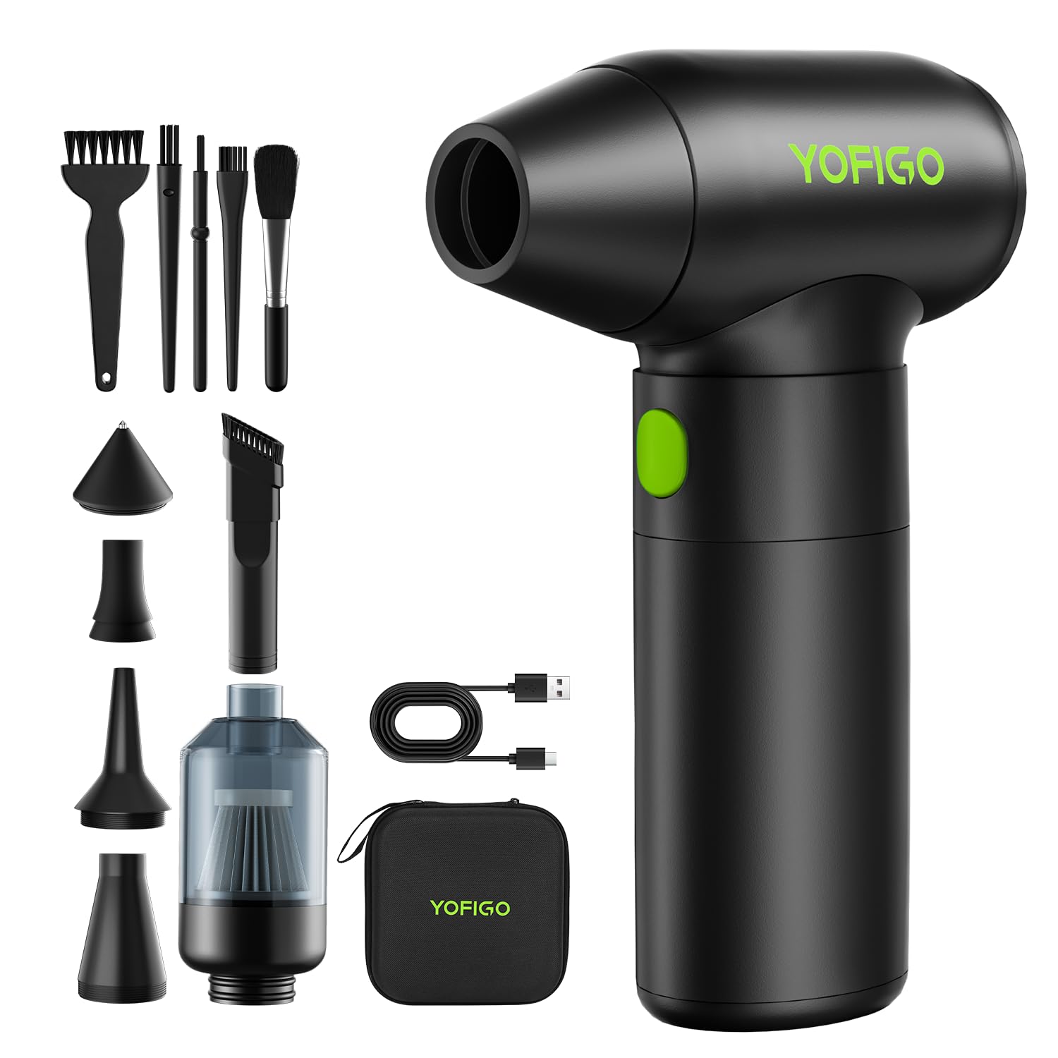 Photo 1 of YOFIGO Compressed Air Duster, 150000 RPM Electric Air Blower for Drone Maintenance, Camera Sensor & Lens Cleaning Kit, Professional Duster for DJI, DSLR, 3D Printers & Sensitive Optics