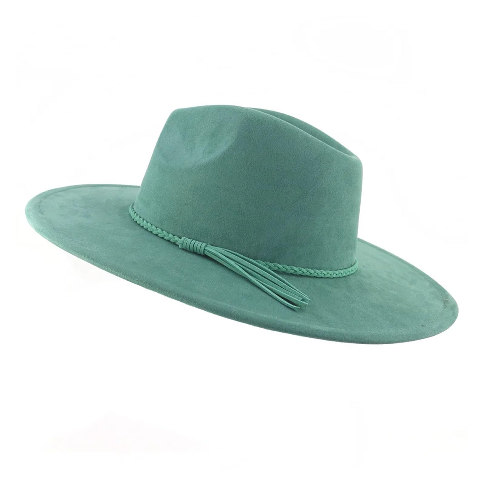 Sombrero Fedora Hombre Sombrero de Copa 9,5 cm de Ancho Sombrero Fedora Hombres Mujeres Otoño Invierno Fieltro Jazz Sombreros clásico
