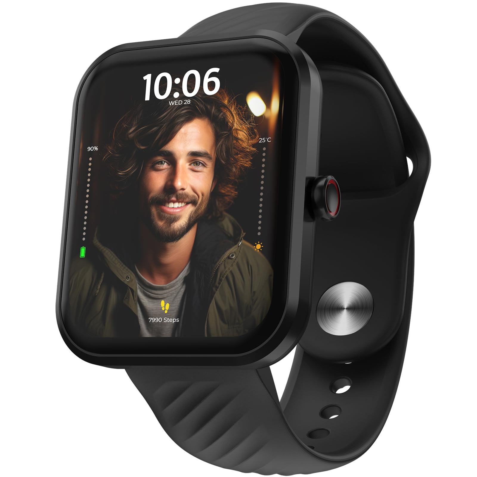 beatXPbeatXP Marv Aura 1.83” HD Display Bluetooth Calling Smart Watch, Metal Body, 240 * 284 px, 500 Nits, 60 Hz Refresh Rate, 100+ Sports Modes, 24x7 Health Tracking, IP67 (Black)