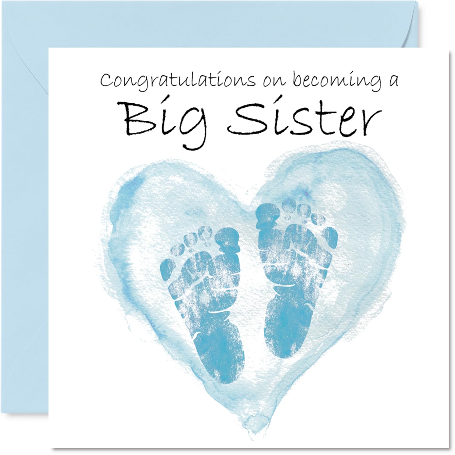 New Baby Boy Card for Sister - Congrats Becoming - Well Done Congratulations Card for New Sister, 145mm Welcome To The World Greeting Cards