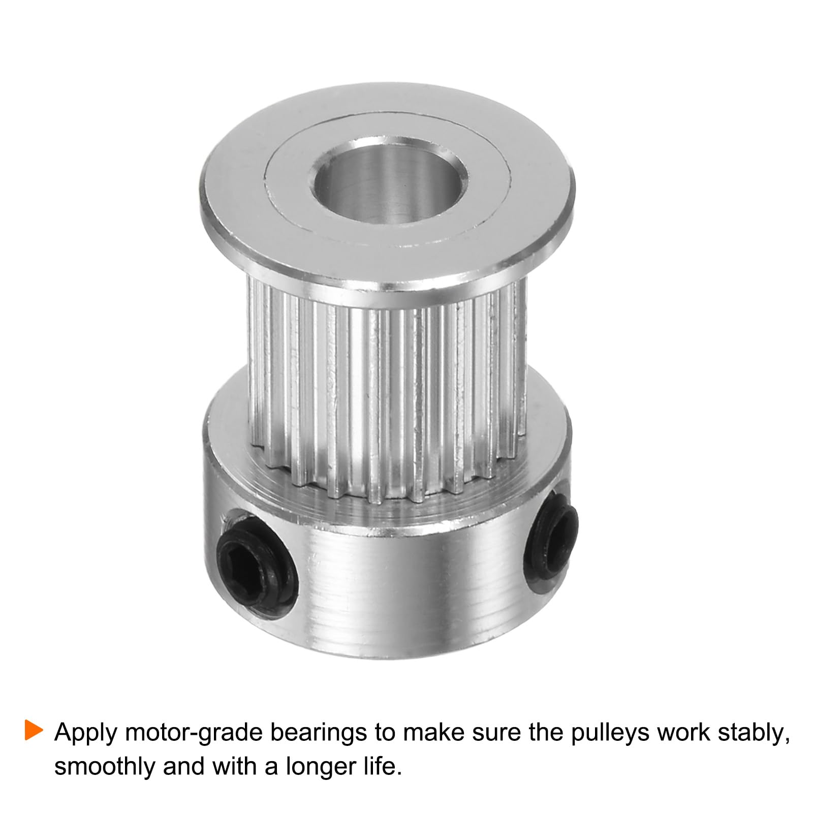 sourcing map 5 szt. 2GT koło pasowe 20 zębów 5 mm otwór 16 mm aluminiowy pasek rozrządu tarcza z 2 mm sześciokątnym kluczem nasadowym do paska o szerokości 10 mm do drukarki 3D CNC akcesoria czarne