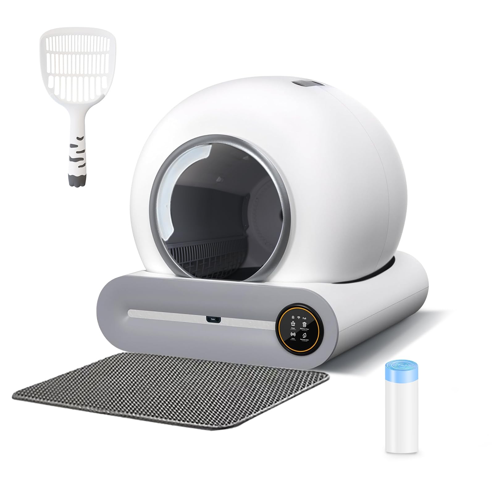 自動清掃猫用トイレ 65L 全自動猫トイレ 大容量65L 自動清掃 スマホ管理 アプリ 消臭除菌