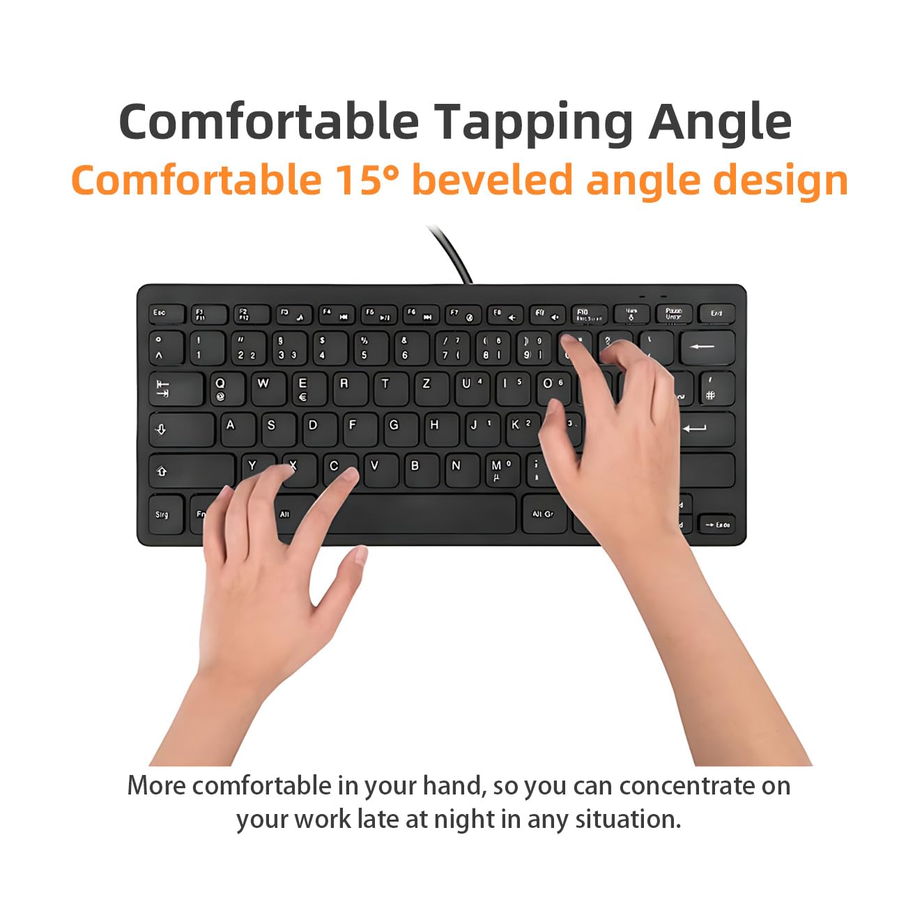 Amazon.com: 78 Keys USB Wired Keyboard, Multi-Language Options for