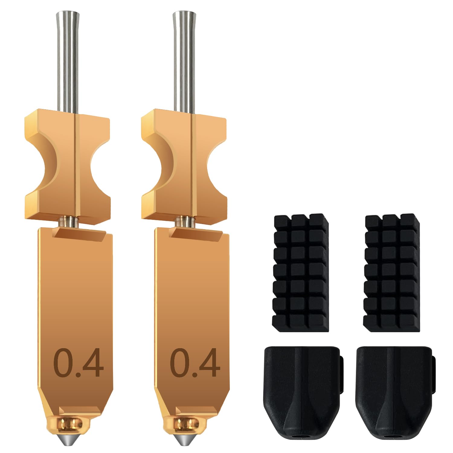Photo 1 of for AD5X Upgraded 0.4mm Hotend Nozzles 2 Packs 3D Printer Assembled Extruder Kits- All Metal Hot End/Printhead Replacement with Detachable Nozzle, Extra 2PCS Silicone Sock+ 2PCS Nozzle Brush