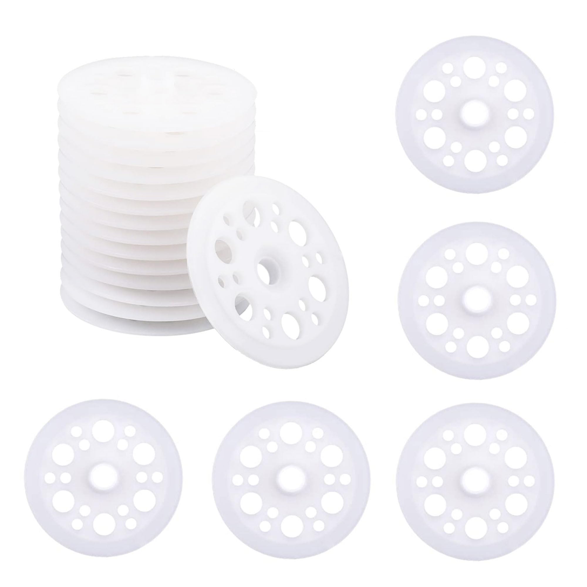 100 rondelle in plastica da 46 mm, rondelle in polipropilene e schiuma per il fissaggio e il supporto di pannelli isolanti in schiuma