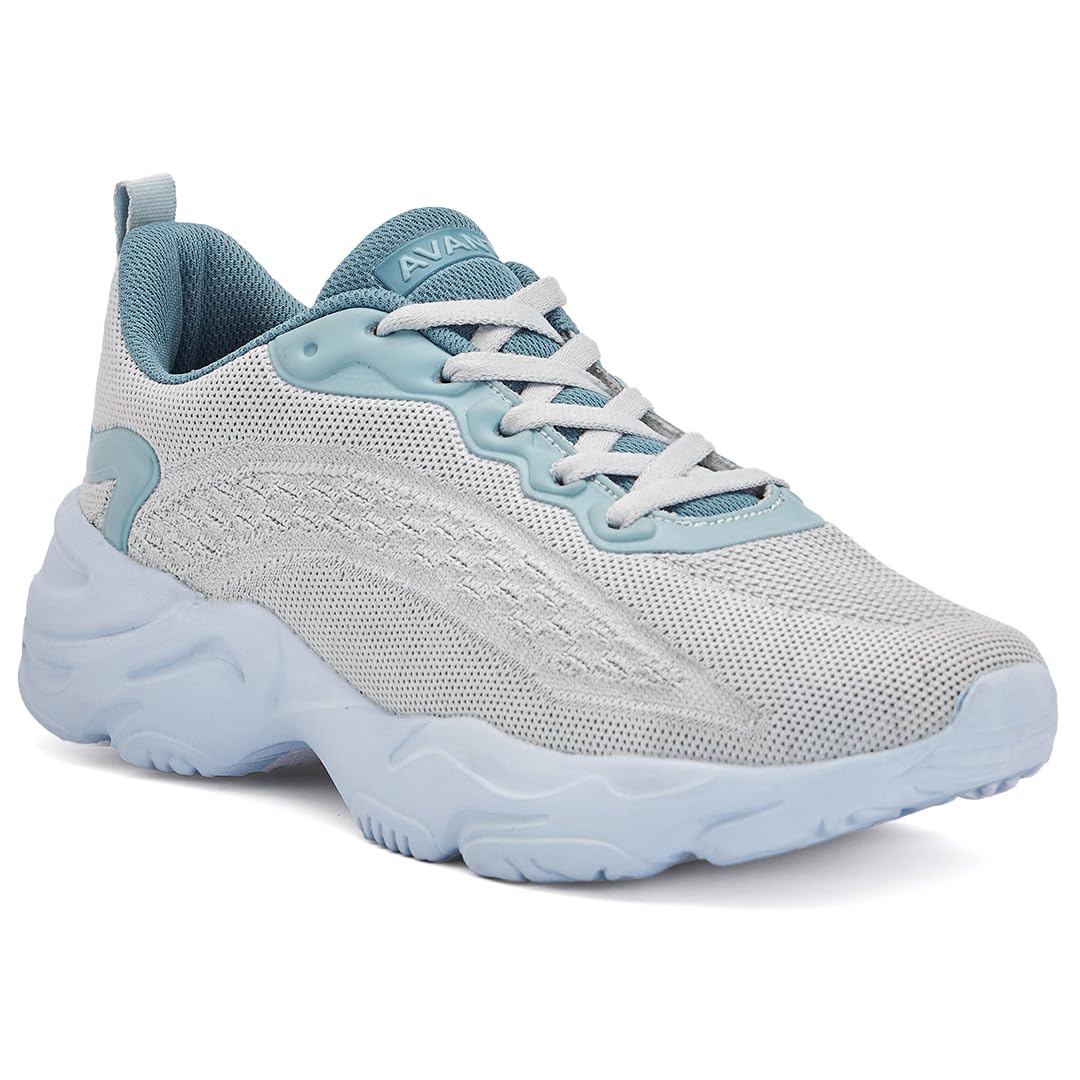 AVANT Womens Foam Walking Shoes-Grey/Sky Blue-UK 8 (B0CZ7JK6B2) Amazon Price History, Amazon Price Tracker