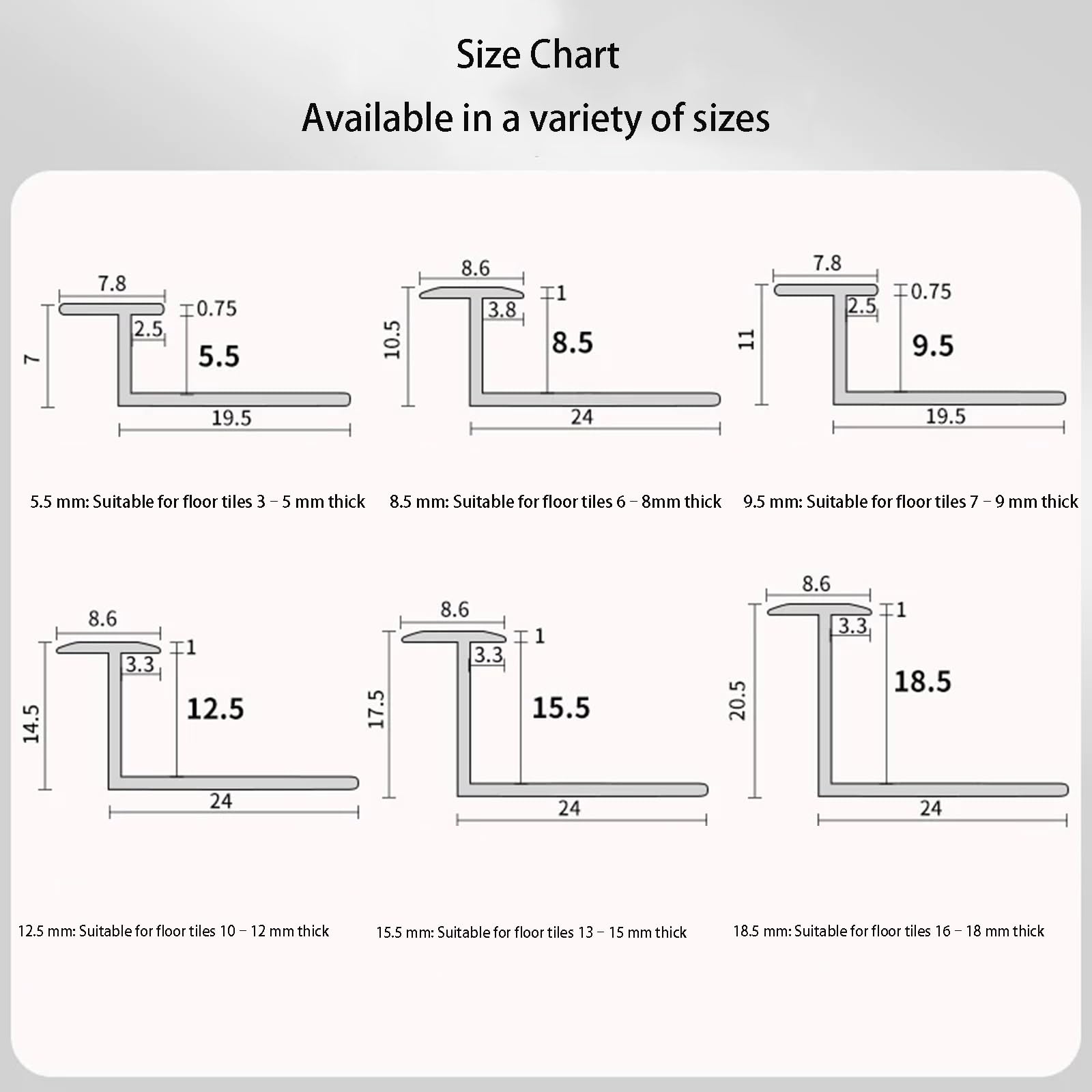 Perfil En T De Aluminio Transición De Suelos, 90 Cm × 3 Unidades; Remate Para Baldosas, Madera Y Laminados — Rellena Huecos(Matte Champagne,8.5mm*90cm)