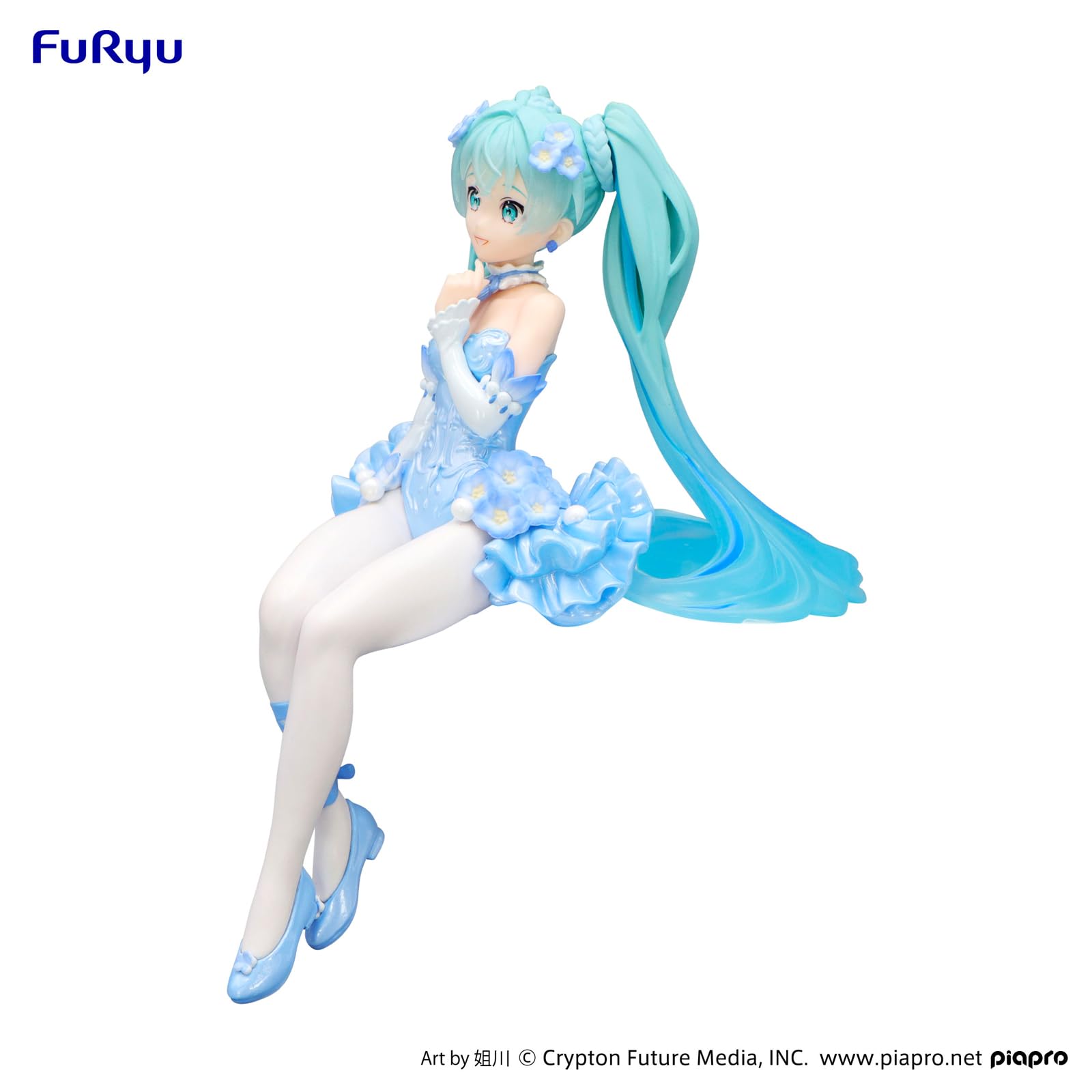 Furyu Hatsune Miku Flower Fairy Nemophila Pail Blue Colour View Fig. 15 cm Hatsune Miku Noodle Stopper, Azul - Image 2