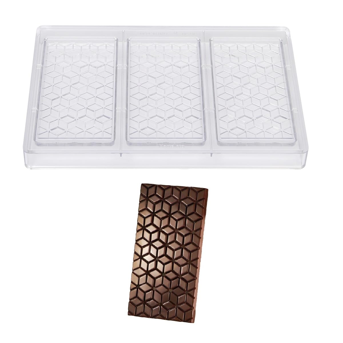 Moule à chocolat en forme de cube pour 3 chocolats, moule à chocolat extravagant